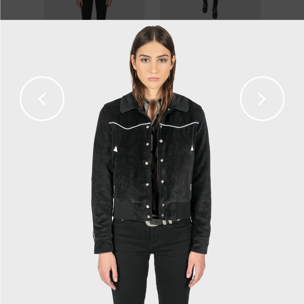 Black and Gold Velvet Jacket with Sleek Fit